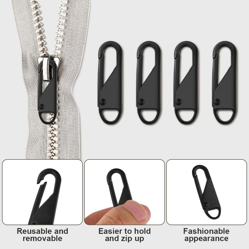 HOTUT Zipper Pull, 4 PCS Detachable Universal Zipper Tab Pullers,