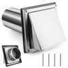 WENHUALI 4" Dryer Vent Cover Outside with Screen, Detachable Pipe