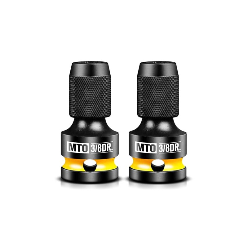 MTO 3/8-Inch Square Drive to 1/4-Inch Hex Socket Adapter, 2PCS