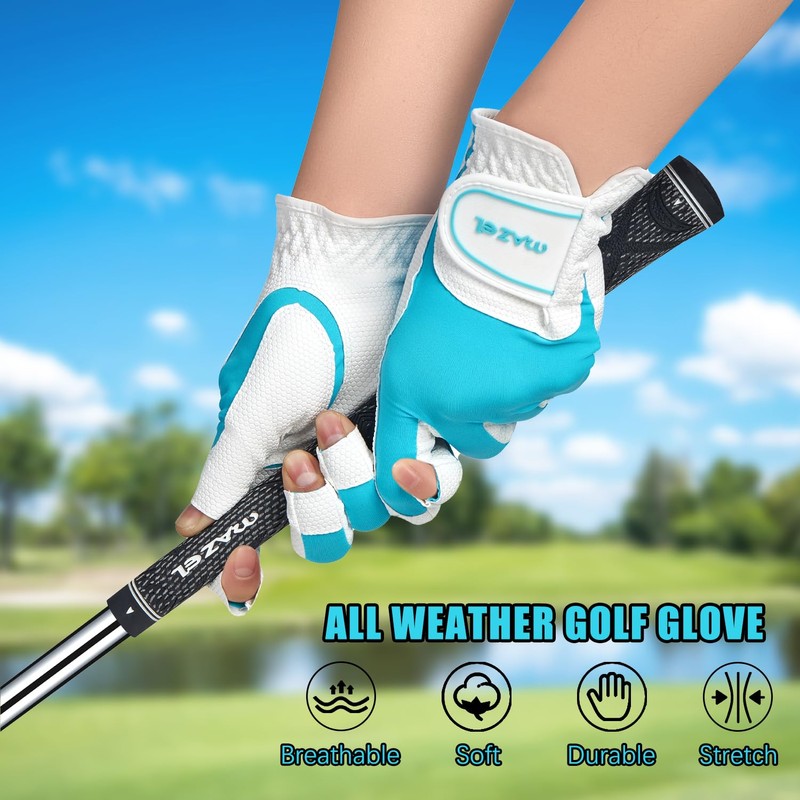 MAZEL Golf Gloves Women One Pair S M L XL,