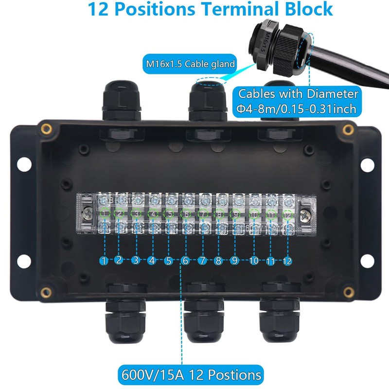 Otdorpatio Project BoxI P67 Outdoor Waterproof box Electronic Junction Box