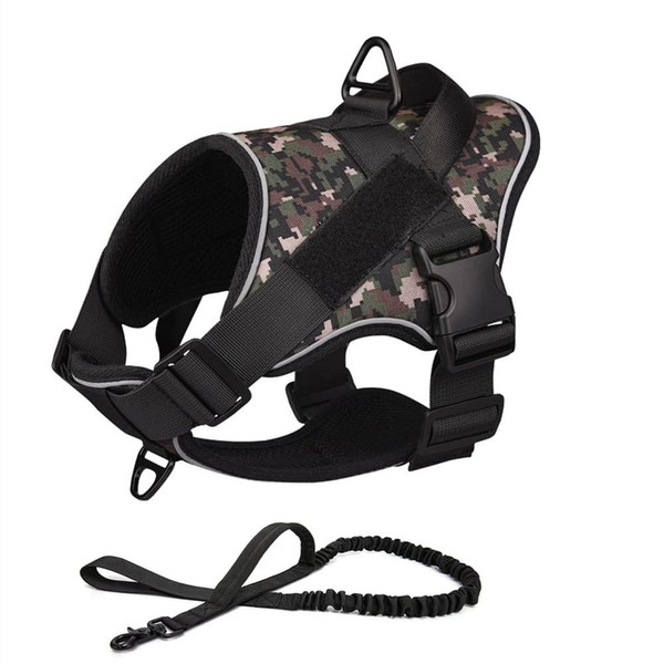 AIWAI Service Dog Harness Reflective Breathable and Adjustable No-Pull Dog