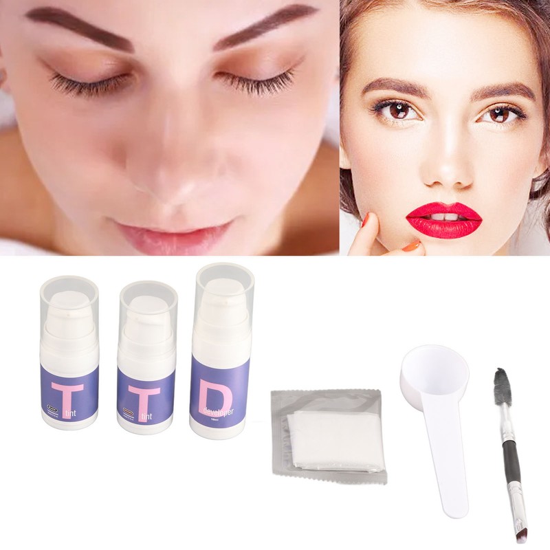 Eyebrow Tint Kit Semi Permanent High Pigment Instant Result Long