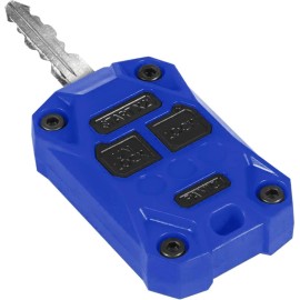 Bonbo For JK Accessories Car Key Fob Case Cover For Jeep Wrangler JK 2007-2018 blue