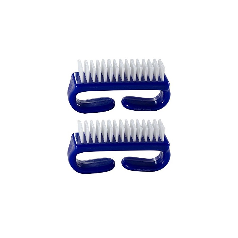Nail Brush with Durable Plastic Handle 2 pack (Blue)