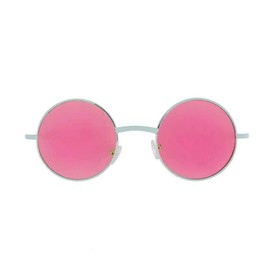 Round Pink Lens Sunglasses S Rose Gold Frame