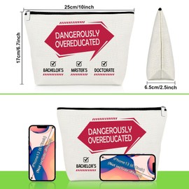 PHD Gift PhD Graduation Gift Doctorate Makeup Bag Bachelor Cosmetic Bag Master 's Degree Gifts Doctoral Graduation Gifts Congratulations Present for Best Friend Doctor of Philosophy Zipper Pouch