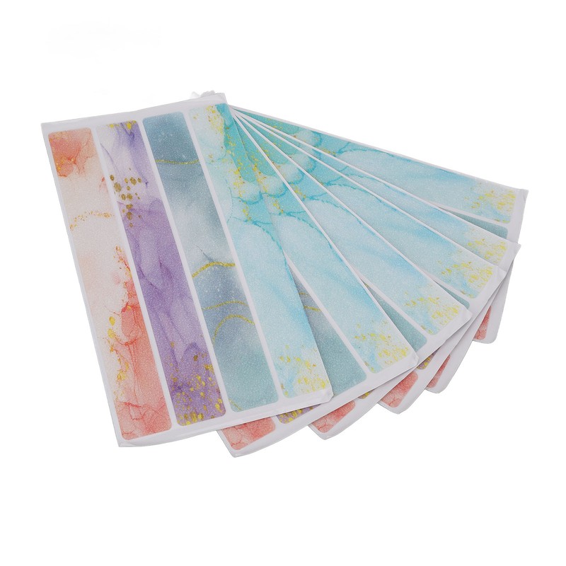 24pcs Bathroom Non Slip Strips Colorful Firm Sticking Waterproof Rubber