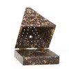 Hosley's 5" High Large Soapstone Triangle Pyramid, Incense Cone Holder.