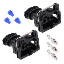 The Lord of the Tools Pack of 2 3-Pin TPS IAC Oil Pressure Throttle Valve Plug Car Repair Plug Wiring Harness Plug Pressure Sensor Hall Sensor Plug Compatible with Bosch EV1 191972525B