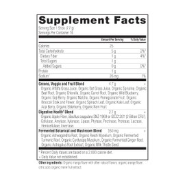 Ancient Nutrition SuperGreens Powder with Probiotics, Organic Mango Flavor Greens, Made from Real Fruits, Vegetables and Herbs, Digestive and Energy Support, 16 Packets, 4.3oz