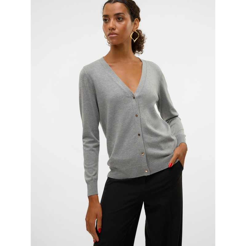 VERO MODA Women's Vmsilje LS V-Neck Cardigan Ga Noos Cardigan,