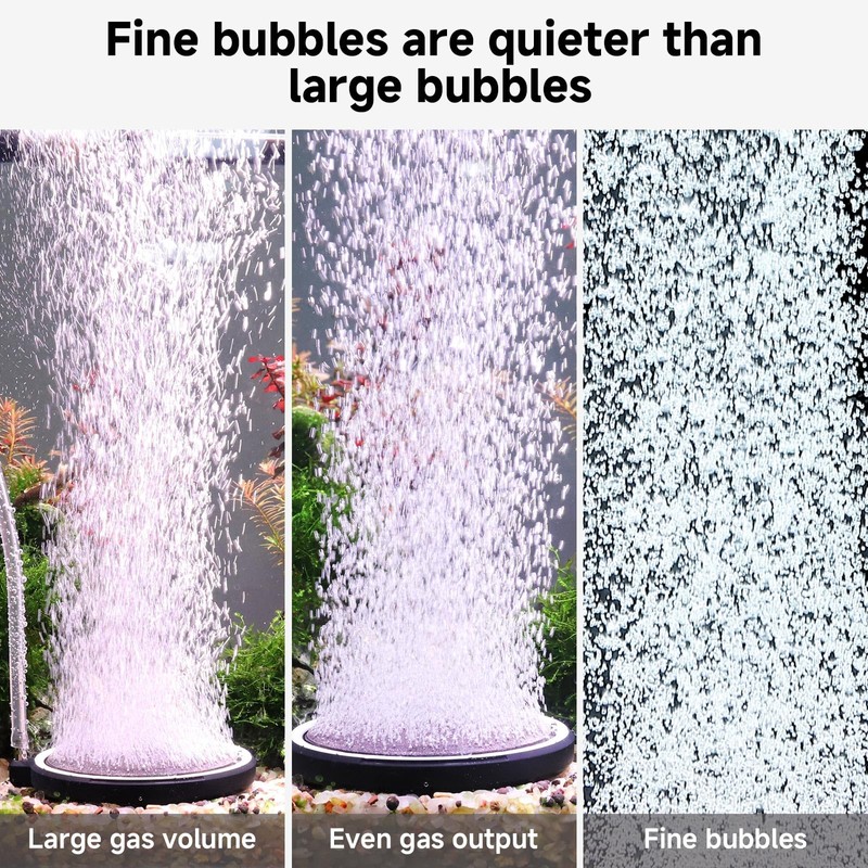 hygger Air Stone for Aquarium: Quiet High Dissolved Oxygen Diffuser
