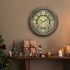 Illuminated Large Metal Outdoor Clocks Waterproof 18 Inches With AI