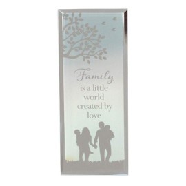 Reflections Family Quote Mirrored Standing Sentiment Plaque Gift