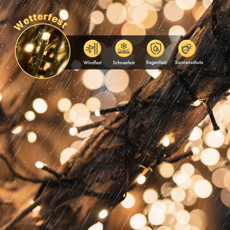 MAGGIFT White Fairy Lights 20 Metres Long