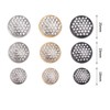 5 botones redondos de metal con diamantes de imitación, decoración