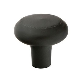 Barn Round Knob Finish: Flat Black, Size: 1" H x 1.13" W x 1.25" D