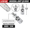 LLNDEI 3/8-Inch Drive Spark Plug Socket Set 7PCS, SAE &