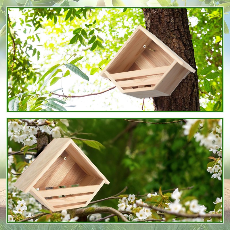 DoubleFill 2 Pcs Cedar Dove Nesting Box Dove House Nest