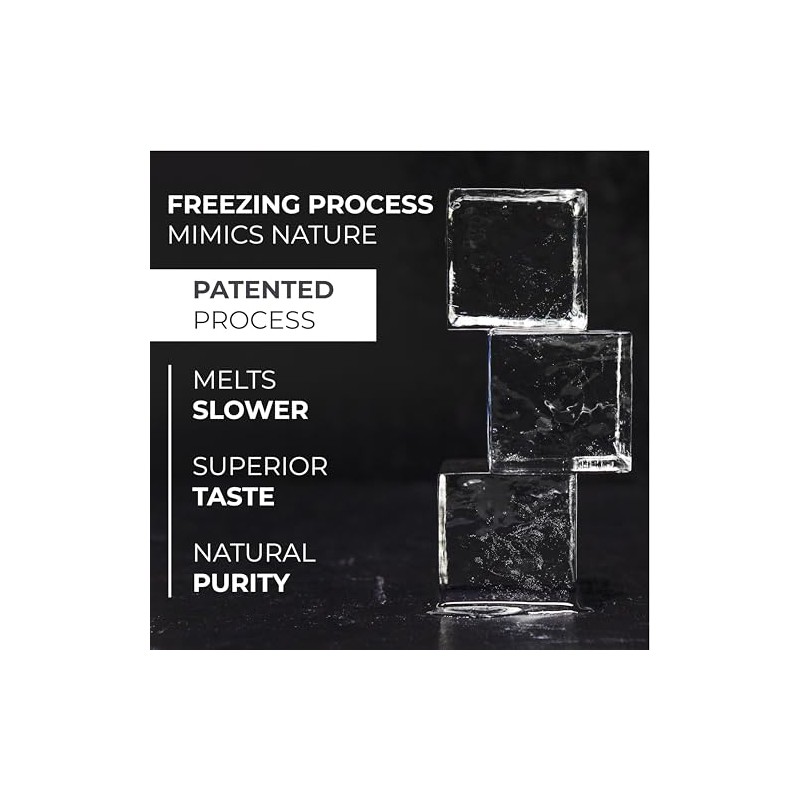 True Cubes Charola para cubitos de hielo transparente: Charola para