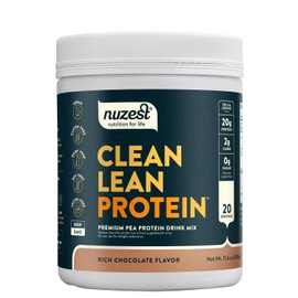 Nuzest Nuzest - Pea Protein Powder - Clean Lean Protein, Premium Vegan Plant Based Protein Powder, Dairy Free, Gluten Free, GMO Free, Protein Shake, Rich Chocolate, 20 Servings, 1.1 lb