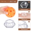 Briwooody 6 Pcs Acrylic Hexagon Display Stand Holder Baseball Holders
