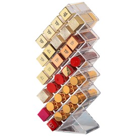 Dotcom Prime Lipstick Storage Case, Lip Storage, Acrylic Case, Transparent, 28 Compartments, Large Capacity