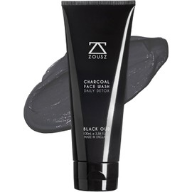 ZOUSZ Black Oud Charcoal Face Wash for Men – Daily Detox Activated Charcoal Face Wash for Men – Premium Mens Skincare – Refreshing Face Wash Gift for Men, 100ml