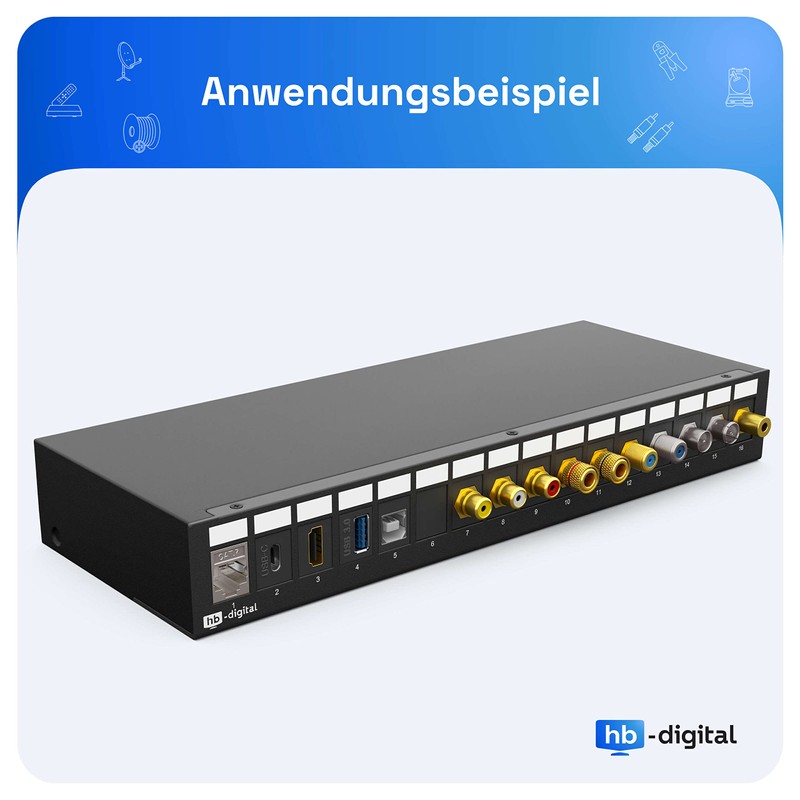 HB-DIGITAL Keystone Module with USB 2.0 BF/AF Socket | Multimedia