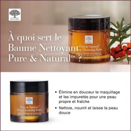 New Nordic Pure and Natural Deep Cleansing Balm 100ml - Makeup Remover Cleanser Balm - Remove Impurities and Makeup - Suitable for All Skin Types - Suitable for Men and Women