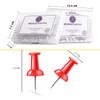 NEDBLUE Red Push Pins - 120 Drawing Pins with Storage