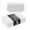Exquisite 66% Thicker Premium White Round Tablecloth 0.5 Mil 6
