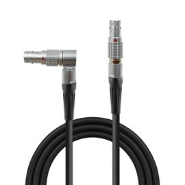 Rotatable Right Angle LEMO-Compatible 0B 2-Pin Male to 2-Pin Male Power Cable Suitable for Teradek, SmallHD, ARRI Alexa, RED DSMC2, Z CAM, Transvideo, Preston,39"