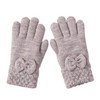 Arisana Kids' Knitted Gloves, Girls, Five-Fingered, Juniors, Fleece-Lined, Solid Colors,