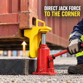 Heavy Duty Shipping Container Jack Lug, Iron Container Lifting Adapter with U-Shaped Handle for Hydraulic Bottle Jack