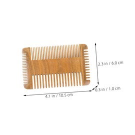 Healeved Green Sandalwood Fine Tooth Massage Comb Engraved 1-Piece Narrow Tooth Hairdressing Comb for Women Men for Dandruff Removal Grooming
