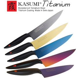 Sumikama Kasumi 22020/B Kasumi Knife, Titanium Coating, Sword-Shaped Knife, 7.9 inches (20 cm), Blue, Rust Resistant, Made in Japan, Seki City, Gifu Prefecture