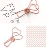 100 Pcs Binder Clips Hollow Heart Shape Strong Clamping Force