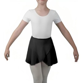 SHADOW DANCE UK Ballet Skirt Pull on Ballet Wrap Skirt Chiffon Dance Skirts with Elastic Waistband for Girls Women