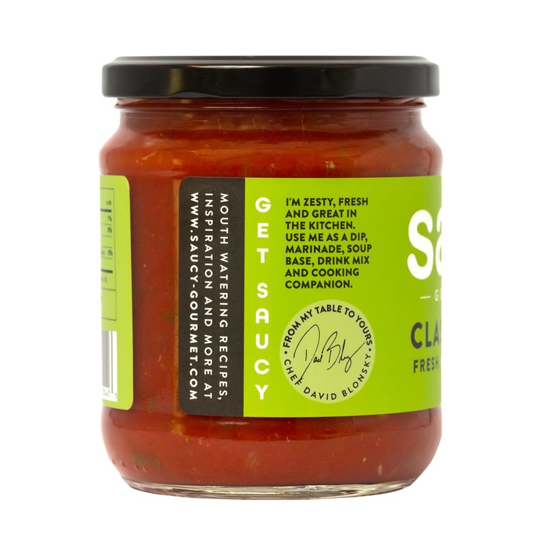 Saucy Gourmet Classic Salsa - Chef-Crafted Mexican Restaurant-Style Dip with