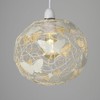 Modern Cream Wire Frame Globe Ceiling Pendant Light Shade with