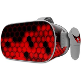 Decal Style Skin Wrap Compatible with Oculus Go Headset - HEX Red (Oculus NOT Included)