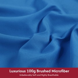 LONAVA Twin XL Size Sheet Set - 4 Piece Hotel Luxury Wrinkle-Free Microfiber Sheet, Oeko-TEX Certified, Breathable & Elastic, 16" Deep Pockets, Royal Blue