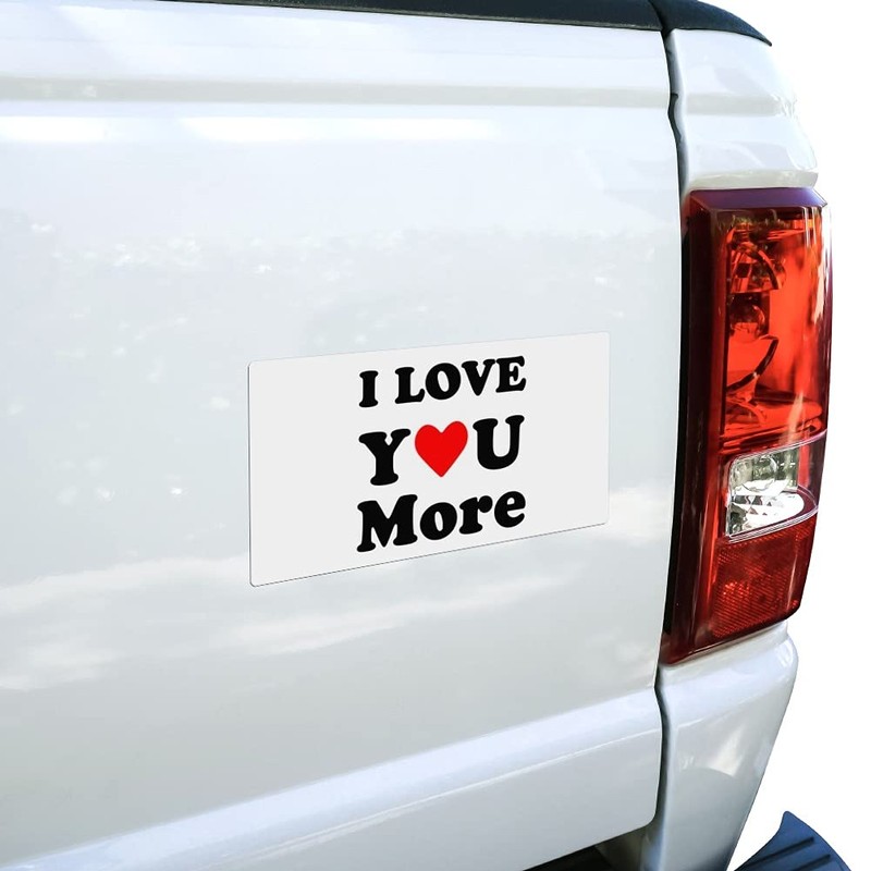 I Love You More with Heart Automotive Car Window Locker