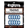 15x24x5mm | 6802-2RS (10 Rubber Sealed Bearings)