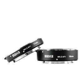 Meike MK-Z-AF1 Metal Auto Focus Macro Extension Tube Set (11 mm + 18 mm) Compatible with Nikon Z5 Z6 Z6II Z7 Z7II Z50