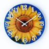 Yoiolclc Large Outdoor Clock Waterproof-Decorative Sun Flower Wall Clocks for