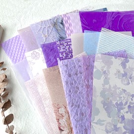 Aromoty 20Pcs Handmade Scrapbook Paper Craft Textured Paper Morandi A5 sheet Mesh Fabric Mulberry Special Paper Mix for Scrapbooking Junk Journal Journaling Supplies DIY Materials,5.8x8.2 inches