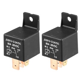 X AUTOHAUX 2Pcs Car Relay On/Off Normally Open 5 Pin 24V 80Amp SPST Model JD2912-1Z-24VDC 80A 28VDC Automotive Relay Switches